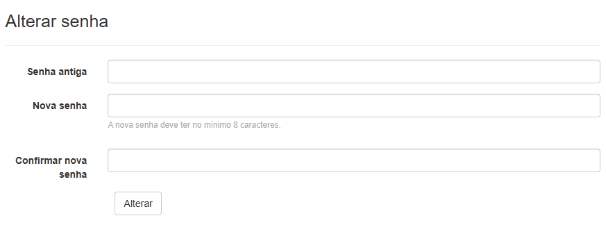 Painel de controle Lumiun - Alterar a senha de acesso